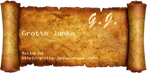 Grotte Janka névjegykártya